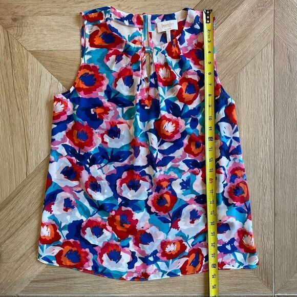 Laundry by Shelli Segal sleeveless floral blouse M - Picture 7 of 10